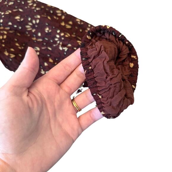 Cleobella Jaslynn Mini Dress | Boho Tiered Burgundy Floral | Size Small 803E - Picture 9 of 11